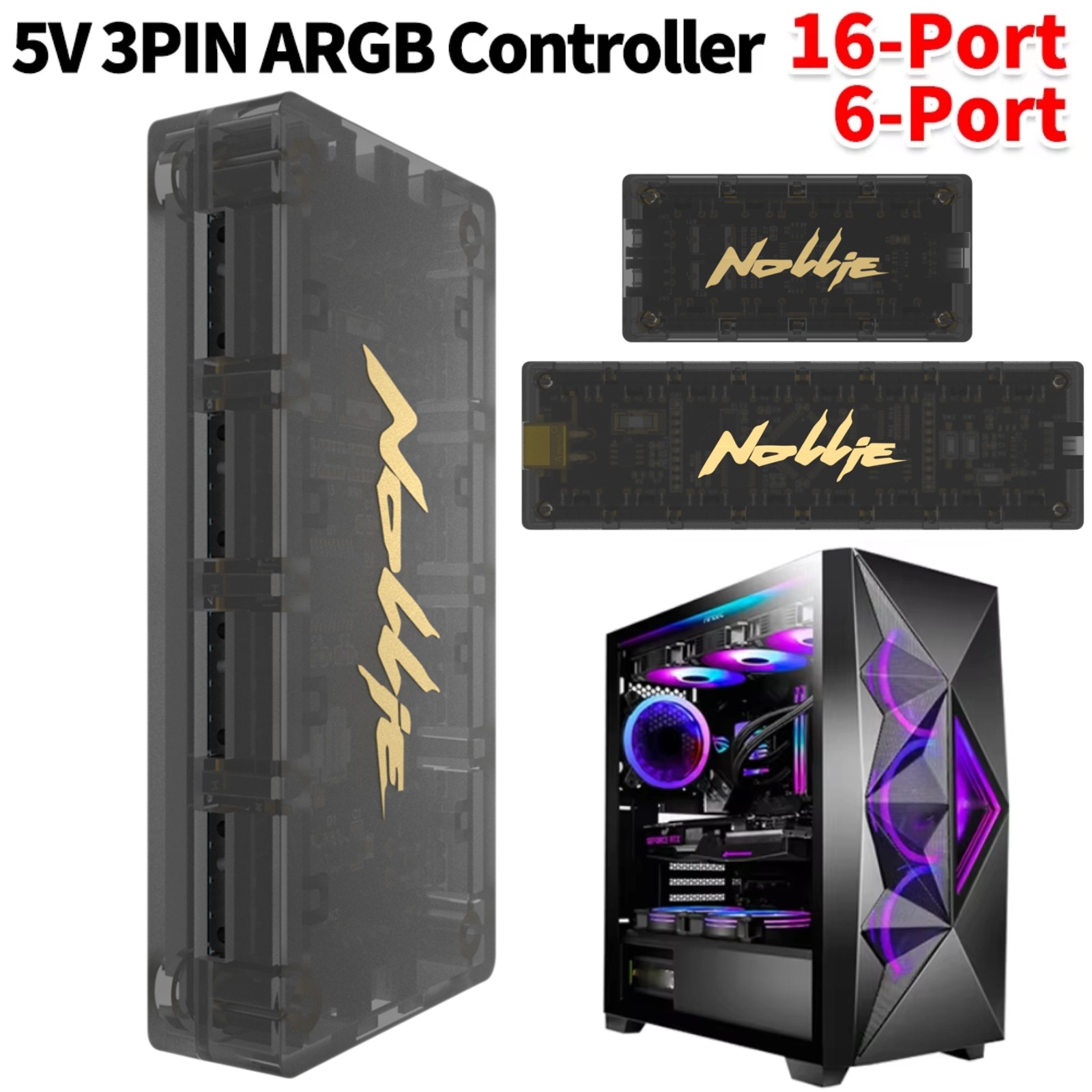 Pc Gaming Lian Li - 5V 3PIN ARGB Controller 8 Way