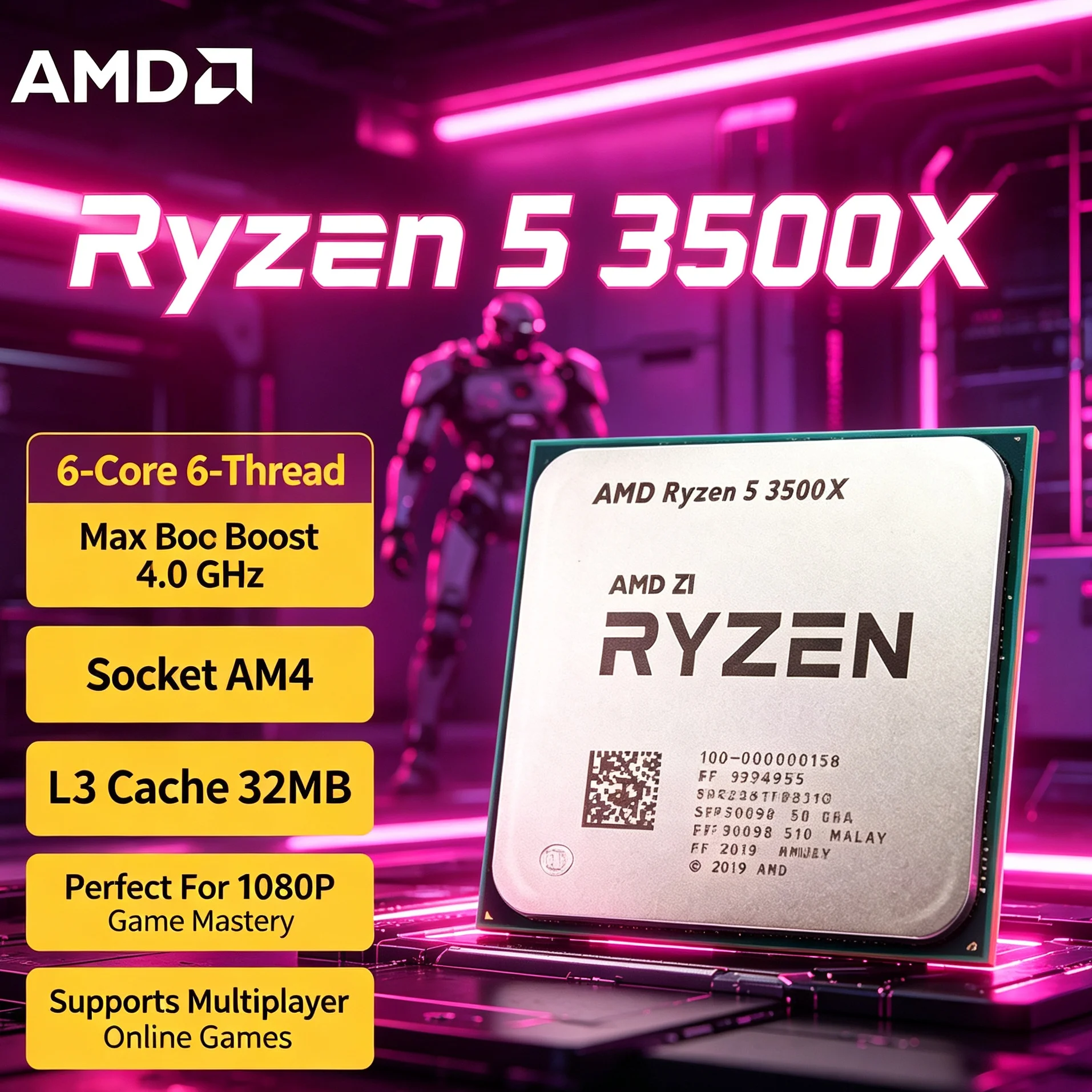 Pc Gaming Gtx 1660 - Ryzen 5 3500X 6 Core Processor