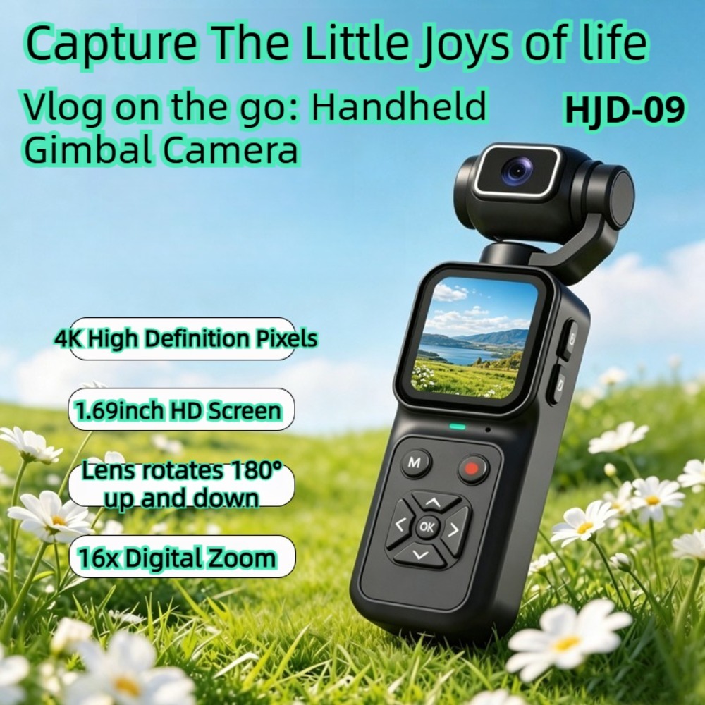 Webcam 4K - HJD-09 4K Vlogging Camera 180° Flip