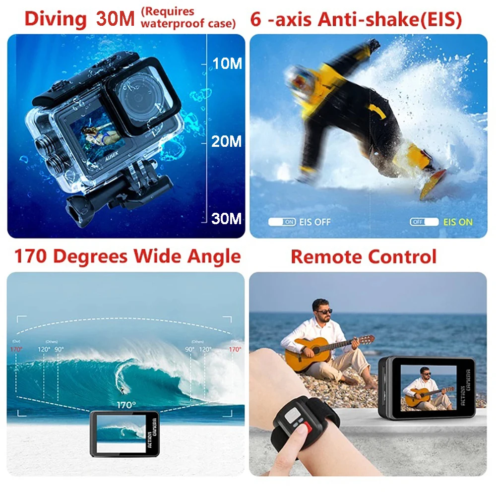 AUSEK M81TR Action Camera 5K 4 - Webcam 4K ulasan dan harga