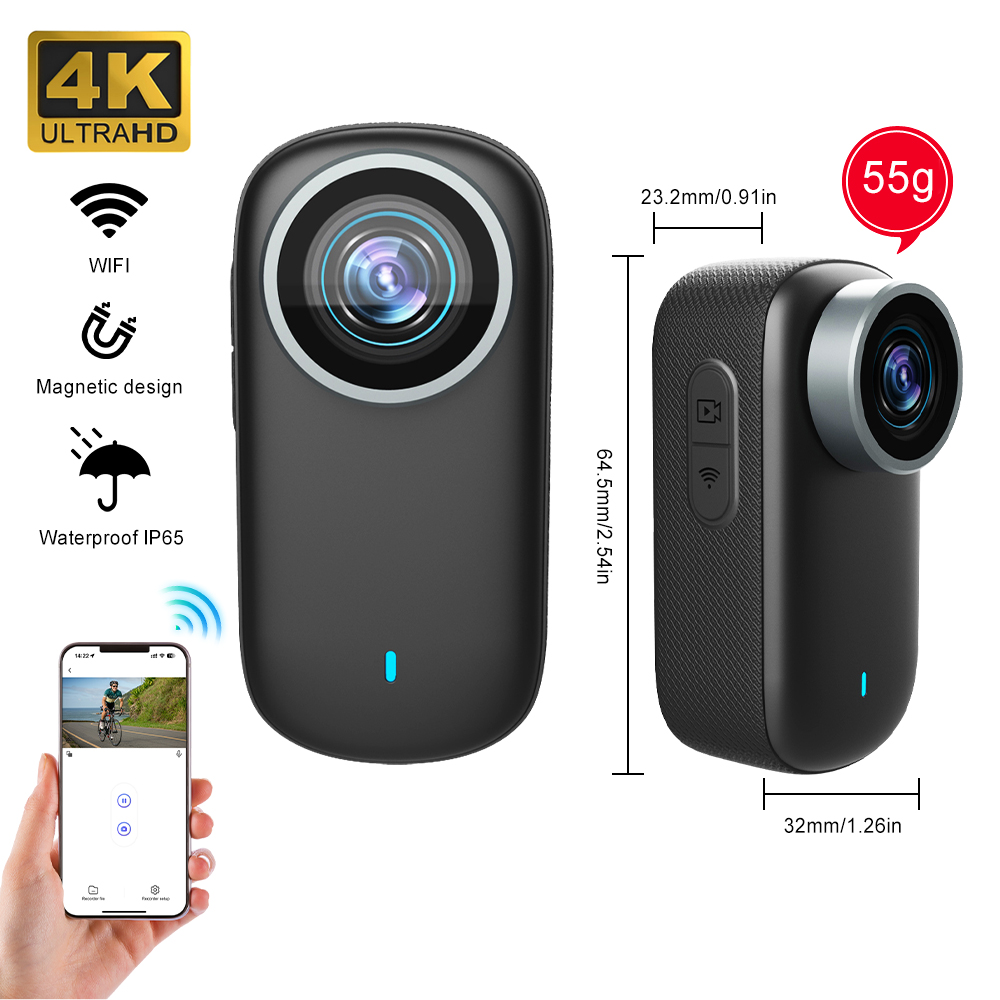 WiFi 4K Mini Thumb Camera Body - Webcam 4K ulasan dan harga
