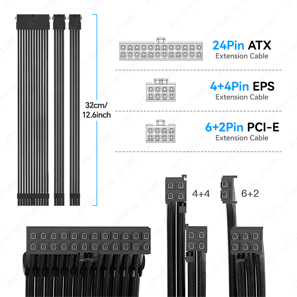 JEYI PSU Extension Cable Kit-2 - Pc Gaming Lian Li ulasan dan harga