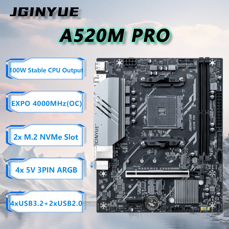 JGINYUE A520M PRO Motherboard  - Pc Gaming Kit ulasan dan harga