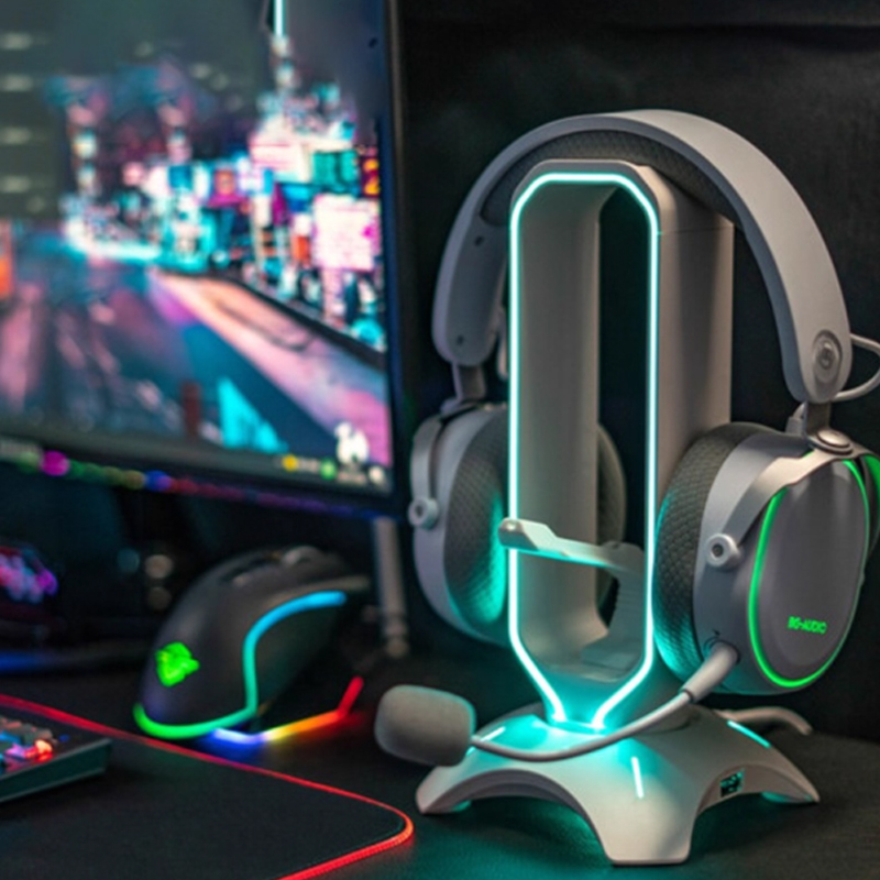 RGB Gaming Headphone Stand wit - Mouse Bungee Holder ulasan dan harga