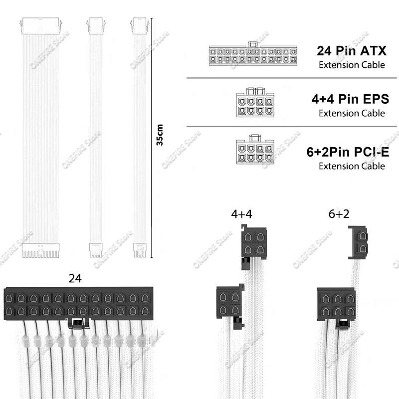 PSU Extension Cable Motherboar - Pc Gaming Lian Li ulasan dan harga