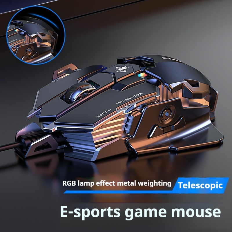 EWEADN Wired Gaming Mouse, RGB - Mouse Bungee Holder ulasan dan harga